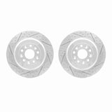 Dynamic Friction 2005-2019 Ford Edge Rear Drilled & Slotted Geoperformance Rotors by Dynamic Friction Company 2002-54130