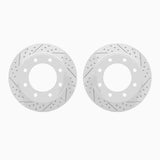 Dynamic Friction 1999-2005 Ford F-250 Super Duty Rear Drilled & Slotted Geoperformance Rotors by Dynamic Friction Company 2002-54135