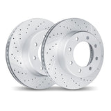 Dynamic Friction 1999-2005 Ford F-250 Super Duty Rear Drilled & Slotted Geoperformance Rotors by Dynamic Friction Company 2002-54135