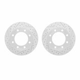 Dynamic Friction 2005-2012 Ford F-250 Super Duty Rear Drilled & Slotted Geoperformance Rotors by Dynamic Friction Company 2002-54151