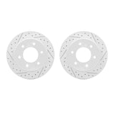 Dynamic Friction 2019-2025 Ford Ranger Rear Drilled & Slotted Geoperformance Rotors by Dynamic Friction Company 2002-54172