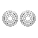 Dynamic Friction 2003-2011 Lincoln Town Car Rear Drilled & Slotted Geoperformance Rotors by Dynamic Friction Company 2002-55006