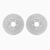 Dynamic Friction 1999-2004 Acura RL Front Drilled & Slotted Geoperformance Rotors by Dynamic Friction Company 2002-58006