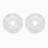 Dynamic Friction 2015-2025 Acura TLX Rear Drilled & Slotted Geoperformance Rotors by Dynamic Friction Company 2002-58020