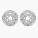 Dynamic Friction 2003-2017 Acura ILX Front Drilled & Slotted Geoperformance Rotors by Dynamic Friction Company 2002-59007