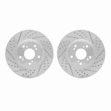 Dynamic Friction 2013-2025 Honda HR-V Front Drilled & Slotted Geoperformance Rotors by Dynamic Friction Company 2002-59017