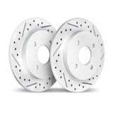 Dynamic Friction 1988-2001 Acura Integra Rear Drilled & Slotted Geoperformance Rotors by Dynamic Friction Company 2002-59035