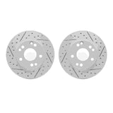 Dynamic Friction 1987-1993 Mercedes-Benz 190D Front Drilled & Slotted Geoperformance Rotors by Dynamic Friction Company 2002-63003