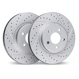 Dynamic Friction 1987-1993 Mercedes-Benz 190D Front Drilled & Slotted Geoperformance Rotors by Dynamic Friction Company 2002-63003