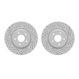 Dynamic Friction 2013-2025 Infiniti Q60 Front Drilled & Slotted Geoperformance Rotors by Dynamic Friction Company 2002-67007