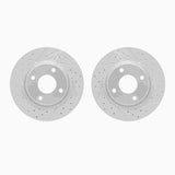 Dynamic Friction 2007-2014 Nissan Sentra Front Drilled & Slotted Geoperformance Rotors by Dynamic Friction Company 2002-67022
