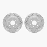 Dynamic Friction 2005-2025 Nissan Pathfinder Front Drilled & Slotted Geoperformance Rotors by Dynamic Friction Company 2002-67024