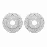 Dynamic Friction 2013-2019 Nissan Sentra Front Drilled & Slotted Geoperformance Rotors by Dynamic Friction Company 2002-67039