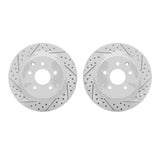 Dynamic Friction 2005-2025 Infiniti G37 Rear Drilled & Slotted Geoperformance Rotors by Dynamic Friction Company 2002-67043