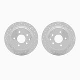 Dynamic Friction 2002-2025 Nissan Maxima Rear Drilled & Slotted Geoperformance Rotors by Dynamic Friction Company 2002-67052