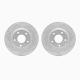 Dynamic Friction 2003-2005 Infiniti G35 Front Drilled & Slotted Geoperformance Rotors by Dynamic Friction Company 2002-68002