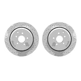 Dynamic Friction 2009-2024 Infiniti FX50 Rear Drilled & Slotted Geoperformance Rotors by Dynamic Friction Company 2002-68007