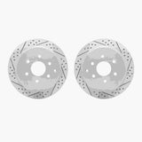 Dynamic Friction 2011-2024 Infiniti QX56 Rear Drilled & Slotted Geoperformance Rotors by Dynamic Friction Company 2002-68013