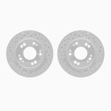 Dynamic Friction 1990-2005 Chrysler Sebring Front Drilled & Slotted Geoperformance Rotors by Dynamic Friction Company 2002-72001