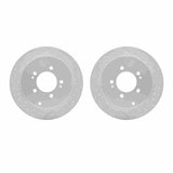 Dynamic Friction 2007-2015 Mitsubishi Outlander Rear Drilled & Slotted Geoperformance Rotors by Dynamic Friction Company 2002-72028