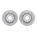 Dynamic Friction 1992-8 Audi A4 Quattro Front Drilled & Slotted Geoperformance Rotors by Dynamic Friction Company 2002-73000