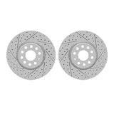 Dynamic Friction 2005-2025 Audi TT Front Drilled & Slotted Geoperformance Rotors by Dynamic Friction Company 2002-74001