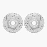 Dynamic Friction 2018-2025 Volkswagen Atlas Cross Sport/Atlas/Teramont Front Drilled & Slotted Geoperformance Rotors by Dynamic Friction Company 2002-74012