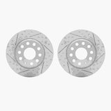 Dynamic Friction 2005-2025 Audi A3 Rear Drilled & Slotted Geoperformance Rotors by Dynamic Friction Company 2002-74020