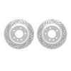 Dynamic Friction 2003-2018 Audi Q7 Rear Drilled & Slotted Geoperformance Rotors