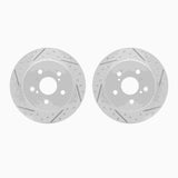 Dynamic Friction 2015-2025 Lexus UX300h Rear Drilled & Slotted Geoperformance Rotors by Dynamic Friction Company 2002-75016