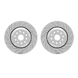 Dynamic Friction 2007-2017 Lexus LS460 Rear Drilled & Slotted Geoperformance Rotors by Dynamic Friction Company 2002-75024
