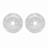 Dynamic Friction 2016-2022 Lexus RX350 Rear Drilled & Slotted Geoperformance Rotors by Dynamic Friction Company 2002-75027