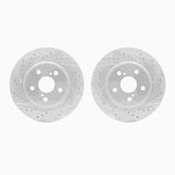 Dynamic Friction 2002-2015 Lexus IS250 Front Drilled & Slotted Geoperformance Rotors by Dynamic Friction Company 2002-76003