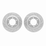 Dynamic Friction 2010-2024 Lexus GX460 Front Drilled & Slotted Geoperformance Rotors by Dynamic Friction Company 2002-76007