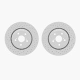 Dynamic Friction 2008-2021 Lexus RX450h Front Drilled & Slotted Geoperformance Rotors by Dynamic Friction Company 2002-76013