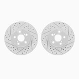 Dynamic Friction 2008-2019 Pontiac Vibe Front Drilled & Slotted Geoperformance Rotors by Dynamic Friction Company 2002-76016