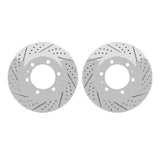 Dynamic Friction 2003-2023 Toyota FJ Cruiser Front Drilled & Slotted Geoperformance Rotors by Dynamic Friction Company 2002-76021