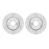 Dynamic Friction 2018-2022 Toyota C-HR Front Drilled & Slotted Geoperformance Rotors by Dynamic Friction Company 2002-76023