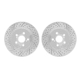 Dynamic Friction 2019-2025 Toyota Prius Prime Front Drilled & Slotted Geoperformance Rotors by Dynamic Friction Company 2002-76024