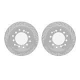 Dynamic Friction 2010-2024 Lexus GX460 Rear Drilled & Slotted Geoperformance Rotors by Dynamic Friction Company 2002-76045