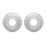 Dynamic Friction 2001-2009 Lexus GX470 Rear Drilled & Slotted Geoperformance Rotors by Dynamic Friction Company 2002-76046