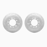 Dynamic Friction 2007-2022 Lexus LX570 Rear Drilled & Slotted Geoperformance Rotors by Dynamic Friction Company 2002-76049