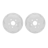 Dynamic Friction 2010-2020 Lexus RX350 Rear Drilled & Slotted Geoperformance Rotors by Dynamic Friction Company 2002-76052
