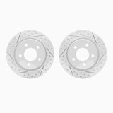 Dynamic Friction 2004-2013 Mazda 3 Rear Drilled & Slotted Geoperformance Rotors by Dynamic Friction Company 2002-80031