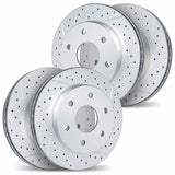 Dynamic Friction 2015-2017 Ford F-150 Front & Rear Drilled & Slotted Geoperformance Rotors by Dynamic Friction Company 2004-54093