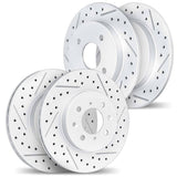 Dynamic Friction 1990-2001 Acura Integra Front & Rear Drilled & Slotted Geoperformance Rotors by Dynamic Friction Company 2004-59009