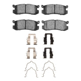 R1 Concepts 88-92 Mazda 626 Rear Semi Met Brake Pads and Hardware Kit by R1 Concepts RNC-2311-0400-01