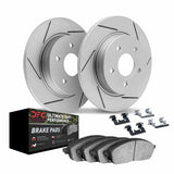 Dynamic Friction 2011-2022 Dodge Durango Rear Slotted Geoperformance Rotors Ultimate Duty Perf Brake Pads w/Hardware by Dynamic Friction Company 2412-42043