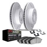 Dynamic Friction 2019-2025 Cadillac Escalade ESV Rear Slotted Geoperf Rotors Ultimate Duty Perf Pads w/Hardware by Dynamic Friction Company 2412-47028
