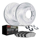 Dynamic Friction 2001-2020 Chevrolet Silverado 3500 HD Front Drill/Slot Geoperf Rotors UD Performance Pads w/Hardware by Dynamic Friction Company 2412-48025